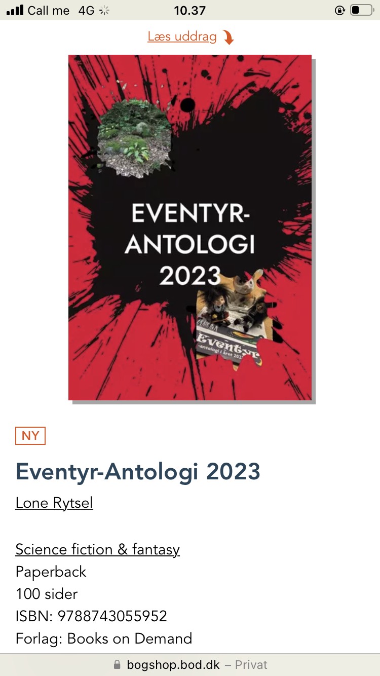 Forsidebillede Eventyr Antologi På Bod Hjemmeside